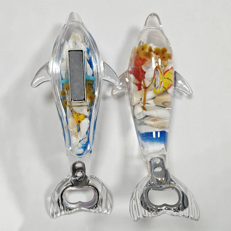 Dolphin-Shaped Bottle Opener Fridge Magnet