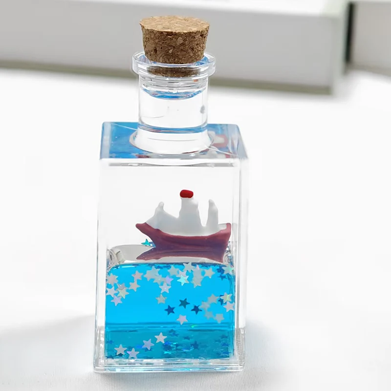 Small Square Wine Bottle Liquid Desk Decoration