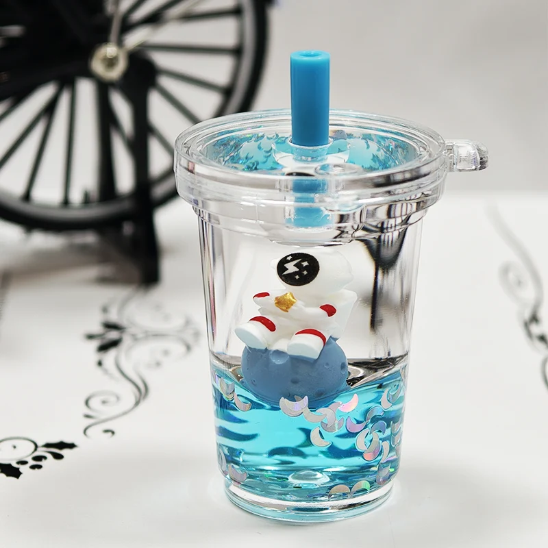 Liquid Milk Tea Cup Keychain