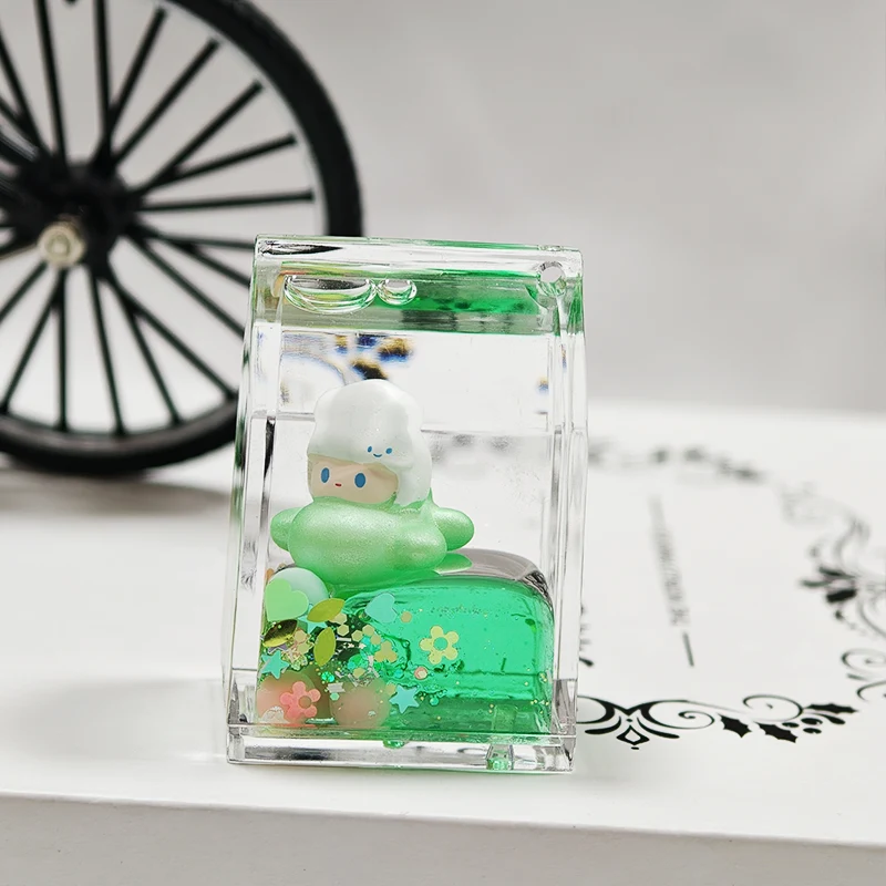 Milk Carton Liquid Keychain